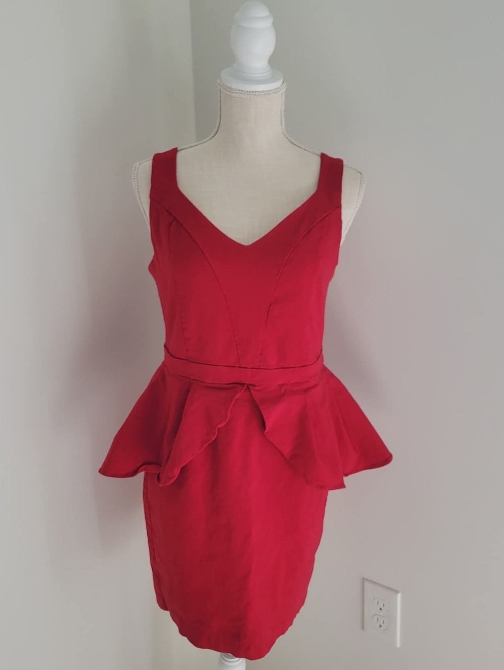 Red Peplum Dress